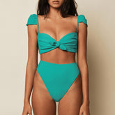 Teal Cabana Bikini Top Bikini Top Montce 