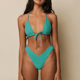 Teal Emma Triangle Bikini Top Bikini Top Montce 