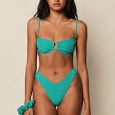 Teal Lulu (Zig-Zag Stitch) Bikini Bottom Bikini Bottom Montce 