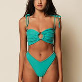 Teal Binded Thong Bikini Bottom Bikini Bottom Montce 