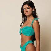 Teal Tori Ties Bandeau Bikini Top Bikini Top Montce 