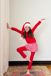 Red Candy Cane Striped Elf Costumes Band of the Wild 