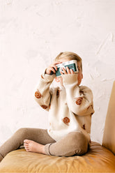 Organic Snail Knit Sweater | Oatmeal Sweaters Dear Hayden 