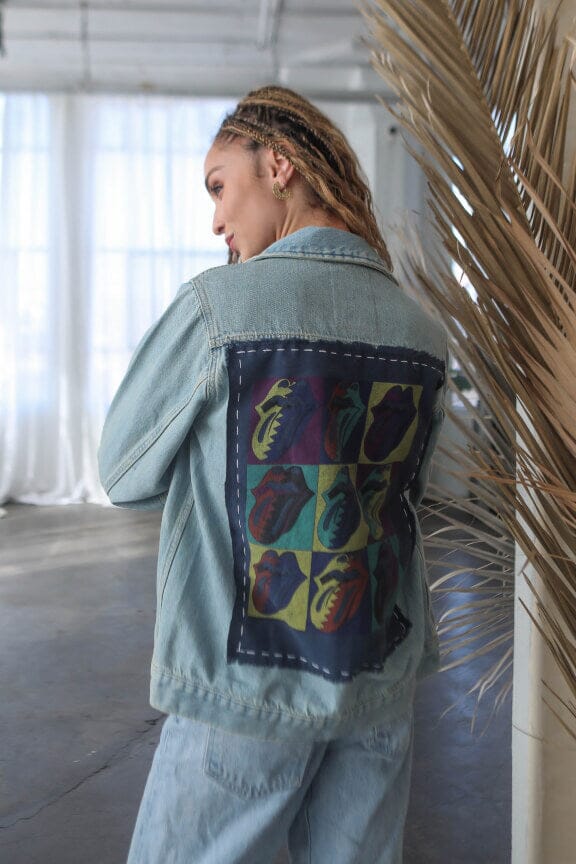 Rolling Stones Some Girls Hand Stitched Denim Jacket People of Leisure 