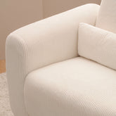 Tuba Extra Wide Swivel Glider in Corduroy | Ivory