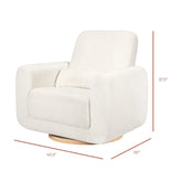 Tuba Extra Wide Swivel Glider in Corduroy | Ivory