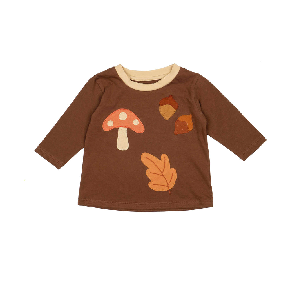 Autumn Patchwork Top | Chocolate Tops & Tees Wild Wawa Chocolate 6-12M 