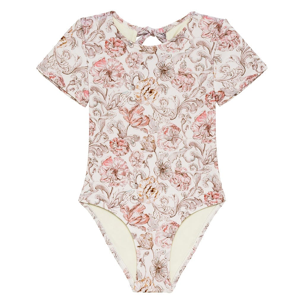 Venecia Floral Mini Short Sleeve One-Piece Mini Swimwear Montce 