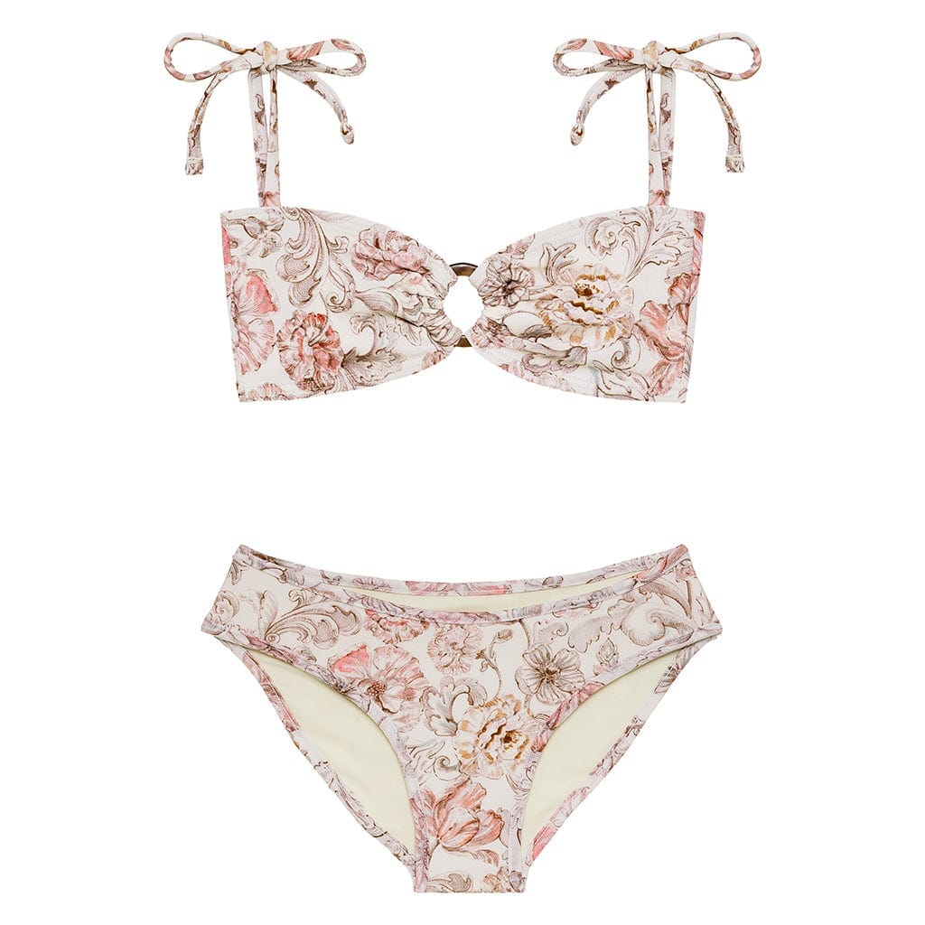 Venecia Floral Mini Tori Bandeau x Lulu Bikini Set Mini Swimwear Montce 