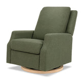 Crewe Recliner and Swivel Glider | Olive Boucle w/Light Wood Base Rocking Chairs NAMESAKE Olive Boucle with Light Wood Base M 