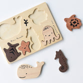 Wooden Tray Puzzle | Ocean Animals (2nd Edition) Games & Puzzles Wee Gallery 