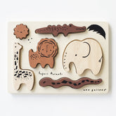 Wooden Tray Puzzle | Safari Animals (2nd Edition| Games & Puzzles Wee Gallery 