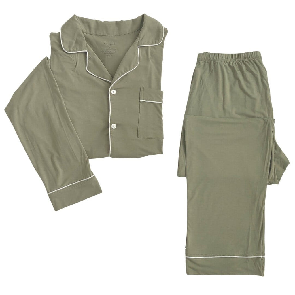 Women's Long Sleeve Pajama Set in Sage Dear Perli Sage XS 