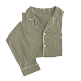 Women's Long Sleeve Pajama Set in Sage Dear Perli 