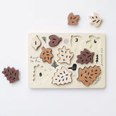 Wooden Tray Puzzle | Count to 10 Leaves Games & Puzzles Wee Gallery 