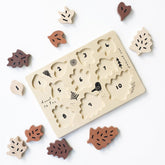 Wooden Tray Puzzle | Count to 10 Leaves Games & Puzzles Wee Gallery 