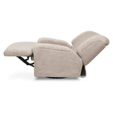 Winslow Extra Wide Recliner and Swivel Glider | Earl Grey Shearling Rocking Chairs NAMESAKE 