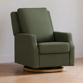 Crewe Recliner and Swivel Glider | Olive Boucle w/Light Wood Base Rocking Chairs NAMESAKE 