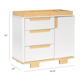 Yuzu 3-Drawer Changer Dresser | White / Natural