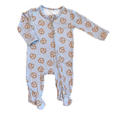 Zippered Footie in Pretzel Twists Footies Dear Perli 