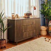 Pogo Tambour Assembled Dresser | Natural Walnut Dressers Babyletto 