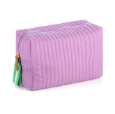 Shiraleah Ezra Quilted Nylon Large Cosmetic Pouch, Lilac by Shiraleah bags Shiraleah 