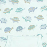 Kangaroo Romper - Turtles on Aqua 100% Pima Cotton by Feather Baby Feather Baby 