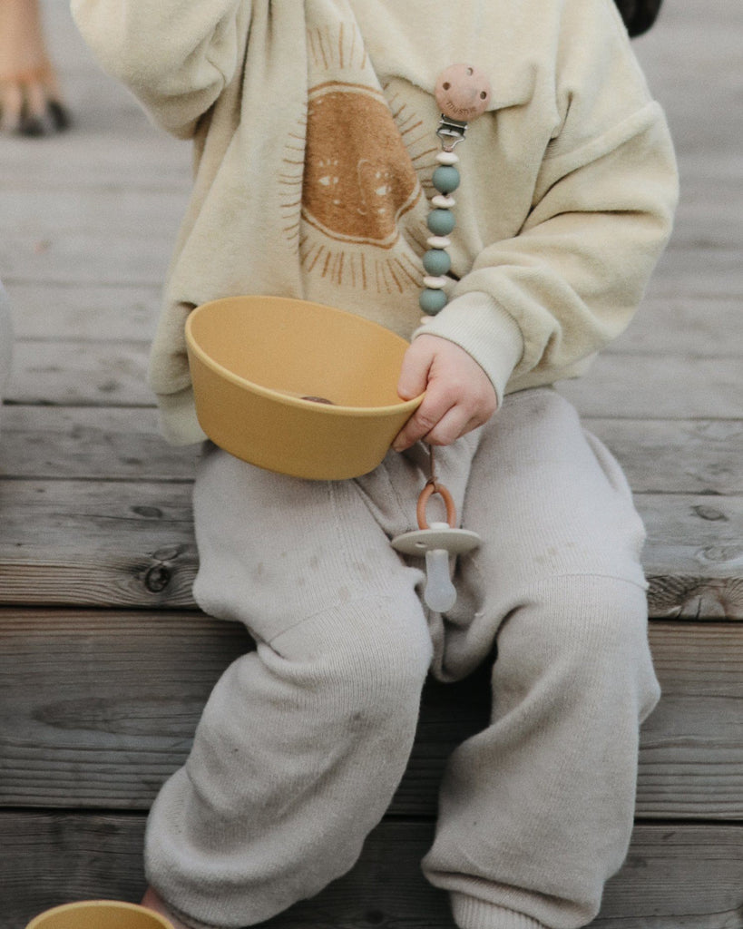 Round Dinnerware Bowl, Set of 2 (Mustard) | Mushie - Baby's and Toddler's Tableware