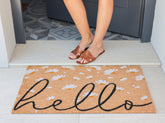 Shiraleah "Hello" Daisy Doormat, Natural by Shiraleah Shiraleah 