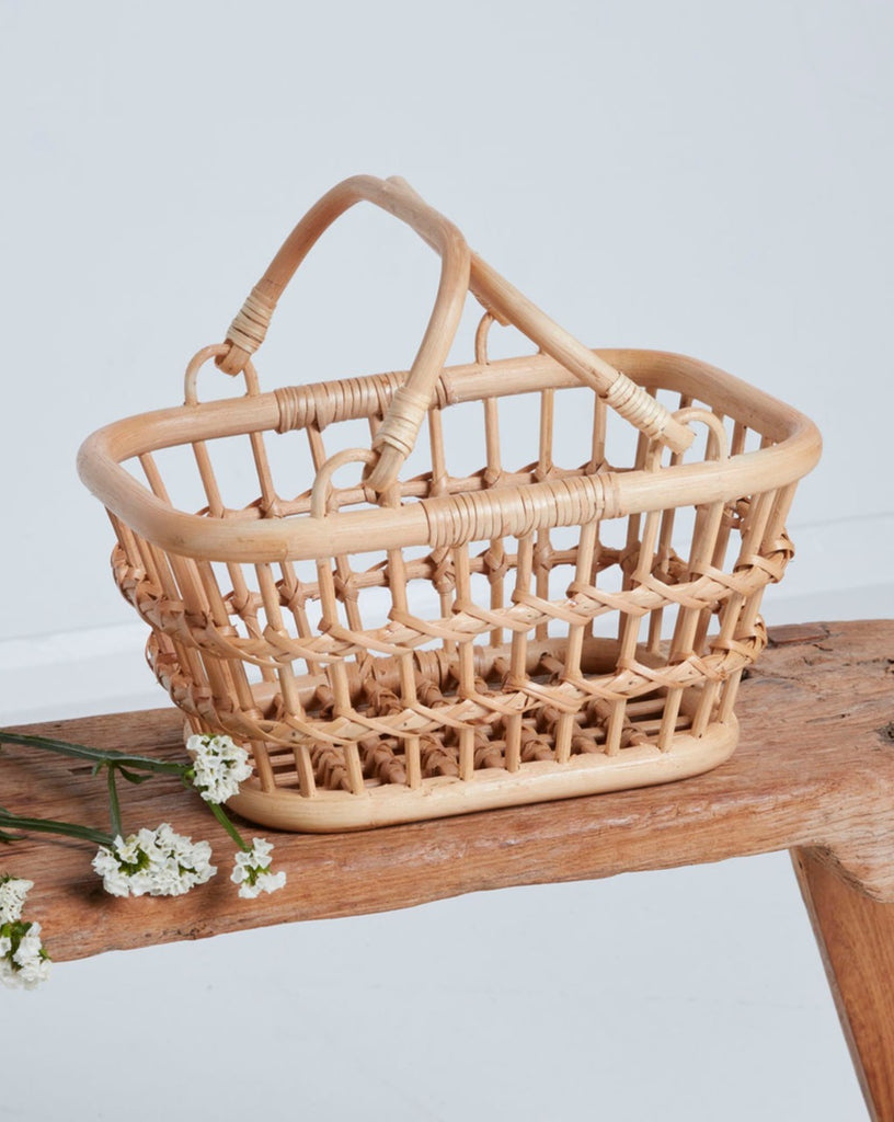 Rattan Tarry Basket - Wheat | Olli Ella - Home & Gifts