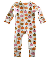 Organic 2-Way Zip Romper | Pink Pumpkin Patch Onesies SIIX Collection 