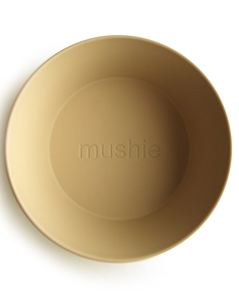 Round Dinnerware Bowl, Set of 2 (Mustard) | Mushie - Baby's and Toddler's Tableware