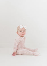 Pink Gingham Footie Pajama by Loocsy Loocsy 