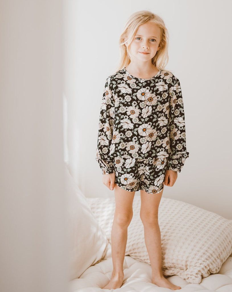 Highwaisted Shorts - Dandy Floral | Bohemian Mama - Kid's Clothing