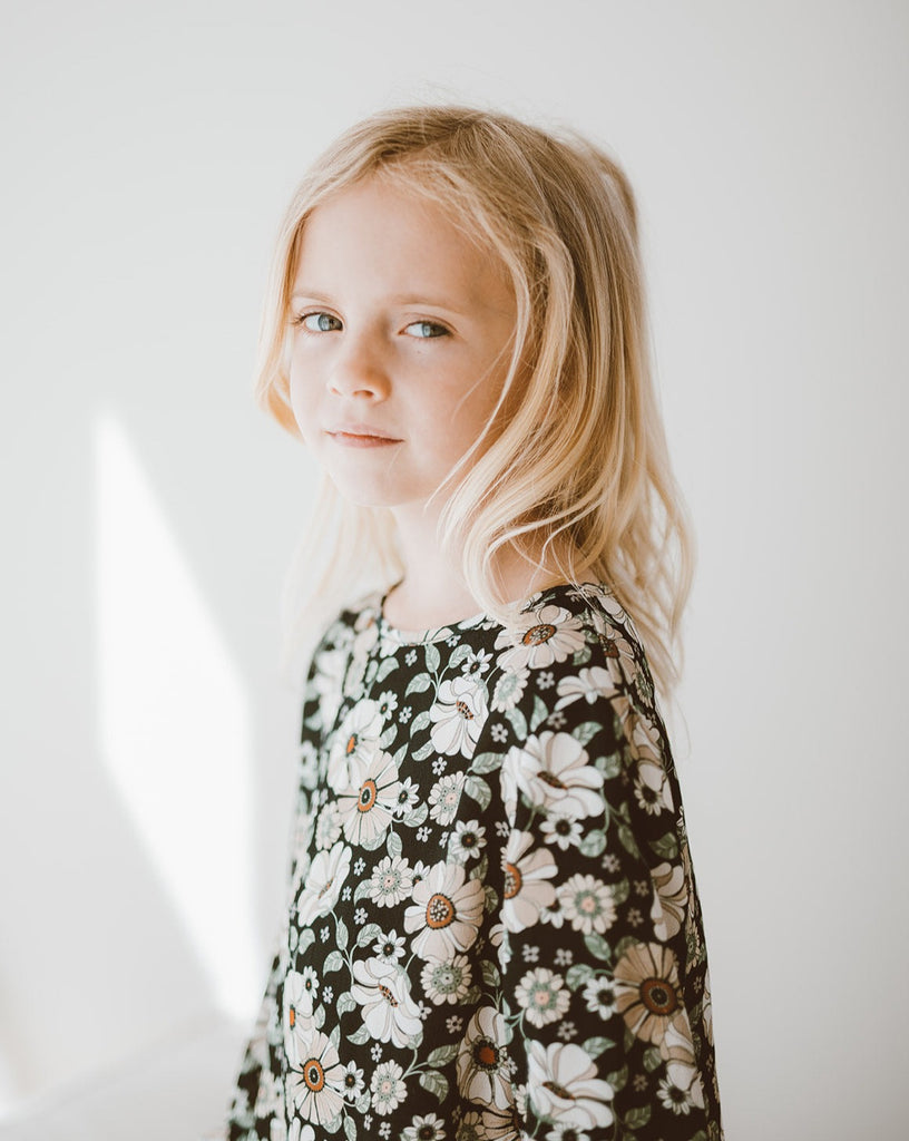 Peasant Top - Dandy Floral | Bohemian Mama - Kid's Clothing