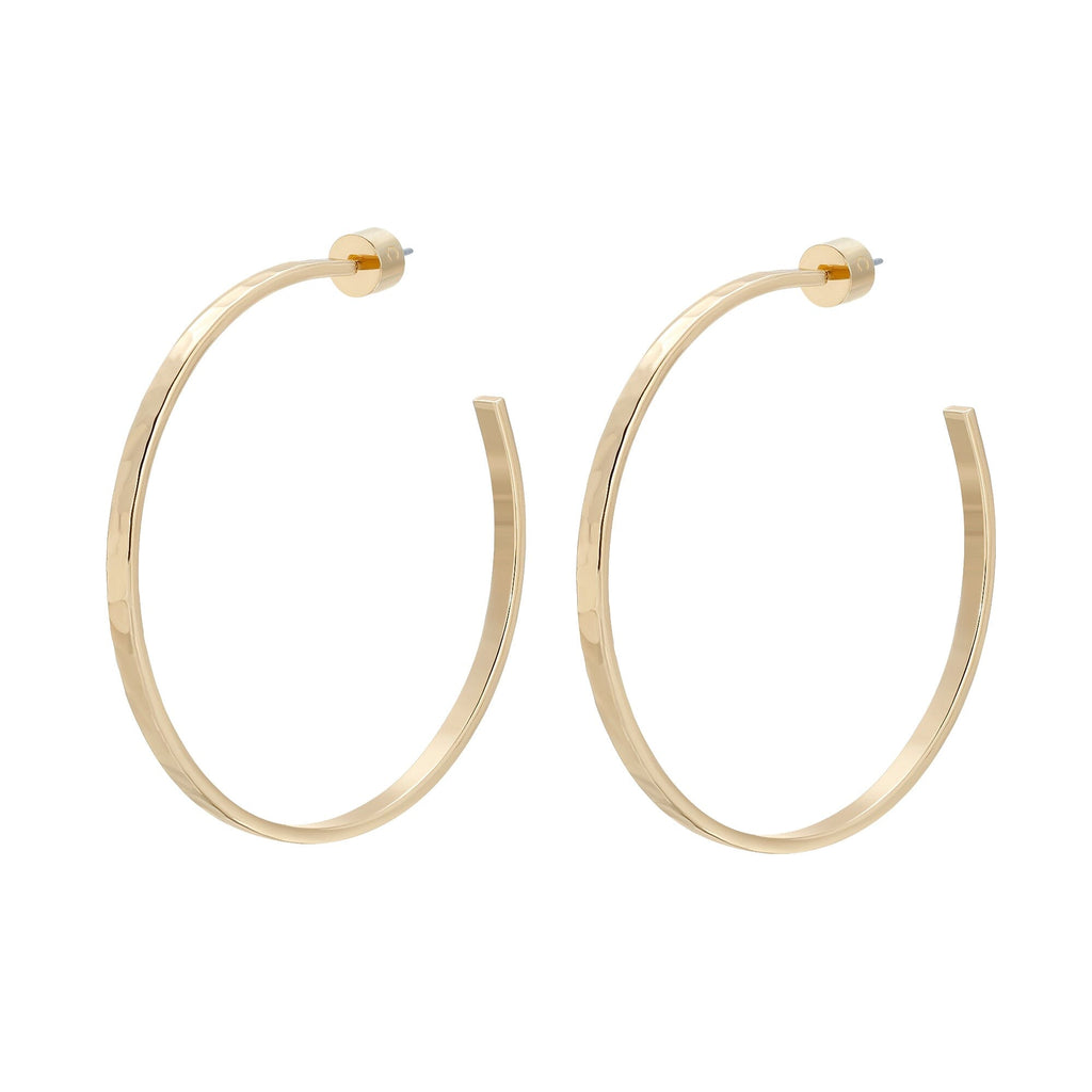 2" Hammered Hoops by eklexic eklexic GOLD 