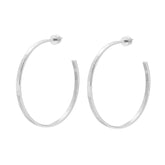 2" Hammered Hoops by eklexic eklexic SILVER 