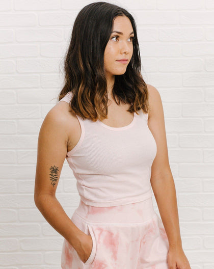 Women's Tank - Whisper/Pink Sand | Bohemian Mama The Label - Women's Clothing