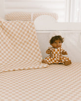 Massy Checker Swaddle | Wheat