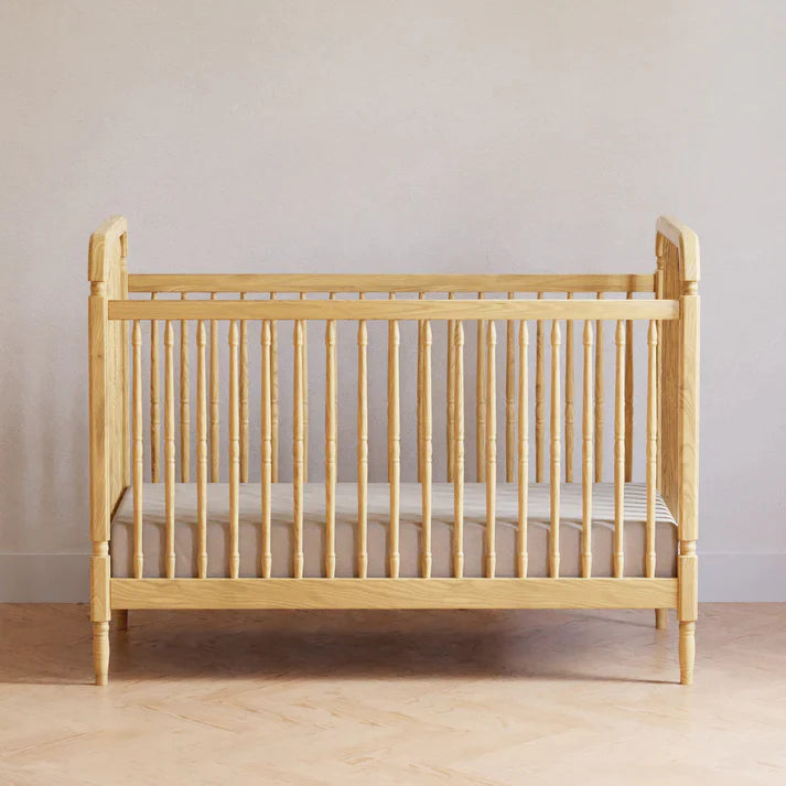 Liberty 3-in-1 Convertible Spindle Crib with Toddler Bed Conversion Kit | Natural Crib NAMESAKE 