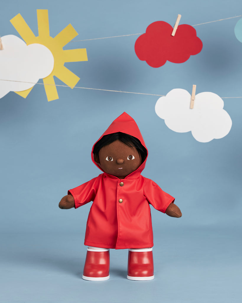 Dinkum Doll Rainy Play Set - Red | Olli Ella - Doll Clothing and Accessories