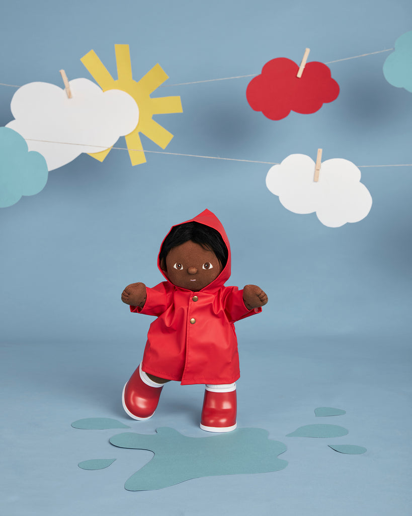 Dinkum Doll Rainy Play Set - Red | Olli Ella - Doll Clothing and Accessories