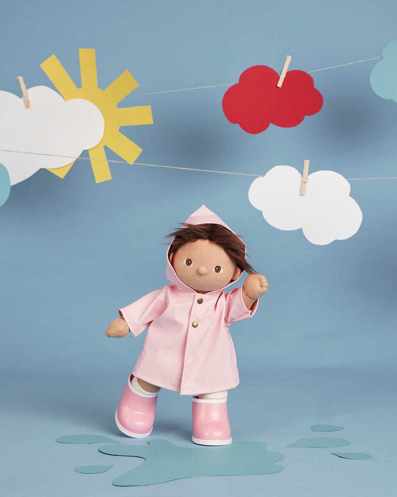 Dinkum Doll Rainy Play Set - Pink | Olli Ella - Doll Clothing and Accessories