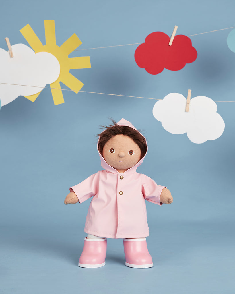 Dinkum Doll Rainy Play Set - Pink | Olli Ella - Doll Clothing and Accessories