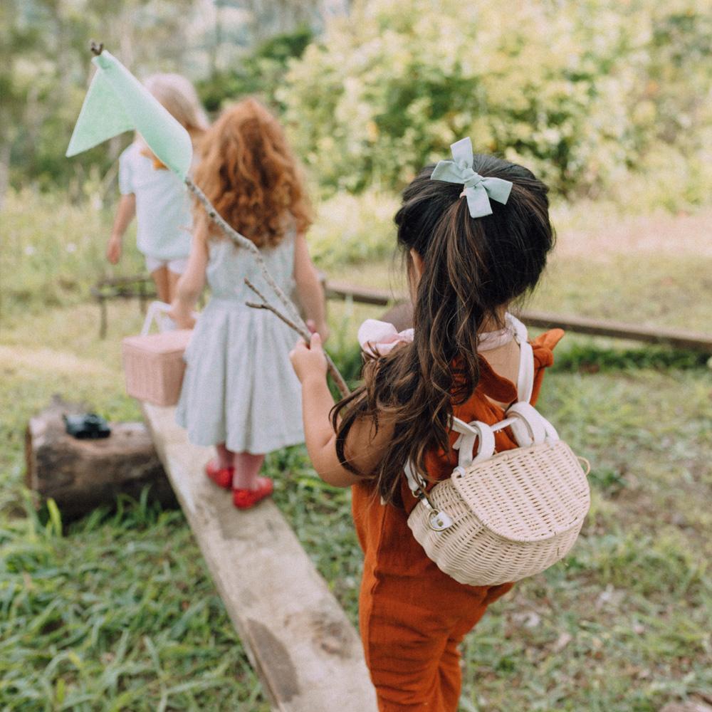 Mini discount straw backpack