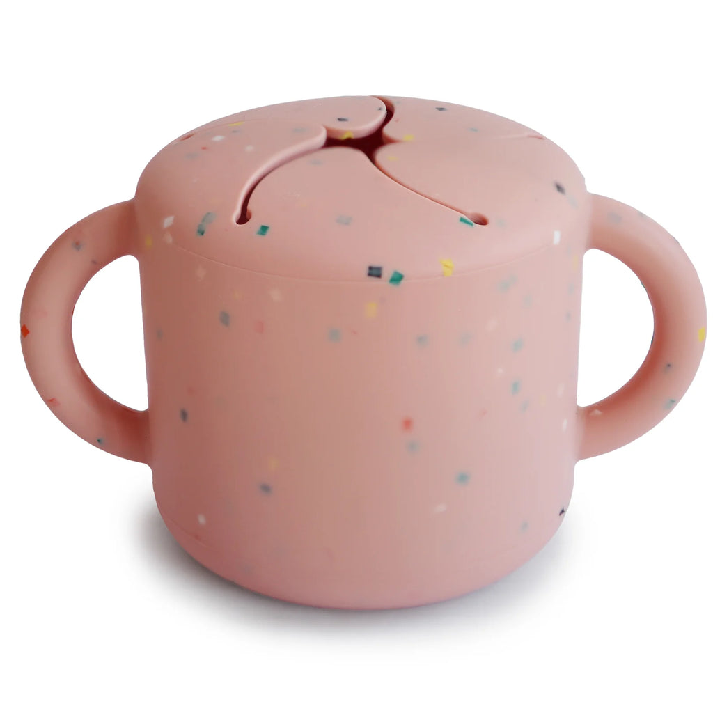 Snack Cup | Powder Pink Confetti | Mushie - Baby Feeding Accessories