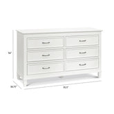 Darlington 6-Drawer Assembled Dresser - Warm White