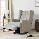 Harbour Electronic Recliner and Swivel Glider - Grey Eco-Weave Rocking Chairs NAMESAKE 