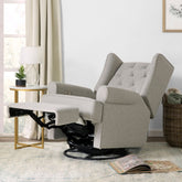 Harbour Electronic Recliner and Swivel Glider - Grey Eco-Weave Rocking Chairs NAMESAKE 