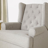 Harbour Electronic Recliner and Swivel Glider - Grey Eco-Weave Rocking Chairs NAMESAKE 